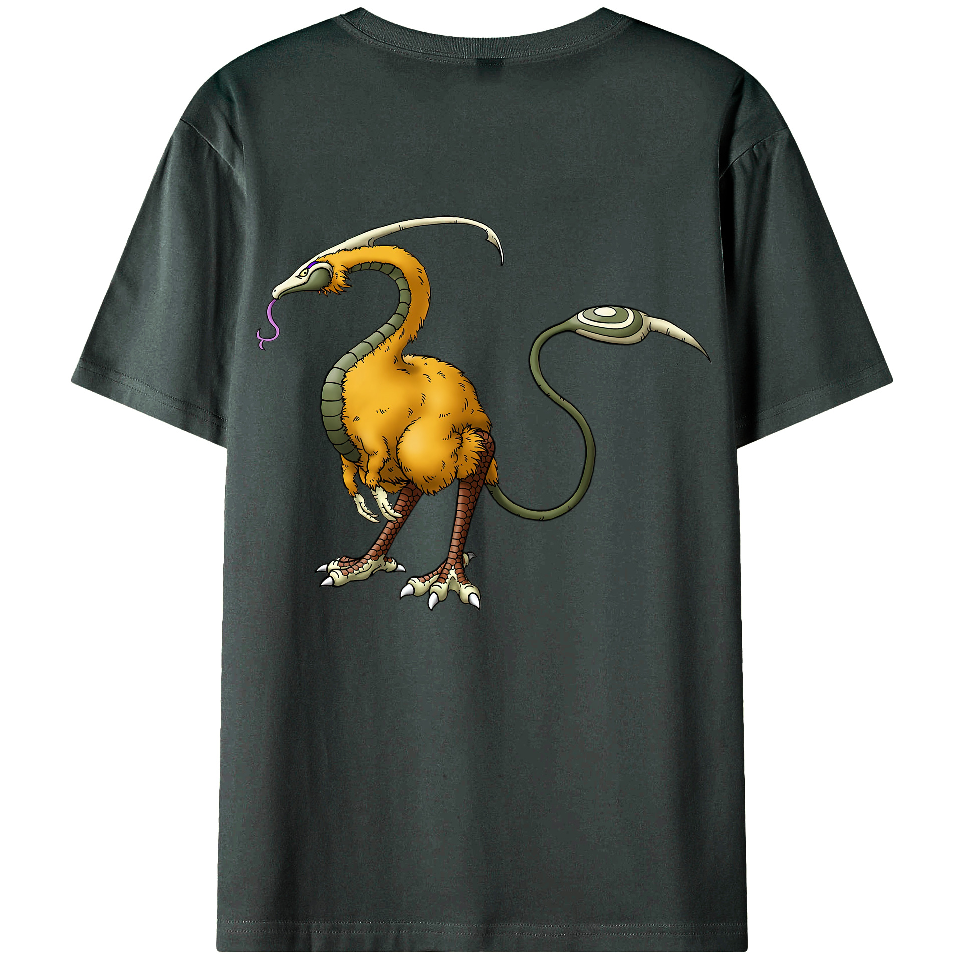 （画像用） ドラゴンクエスト Doragon Kuesuto Dragon Quest 綿100％ メンズ半袖Tシャツ（バックプリント） 通気性